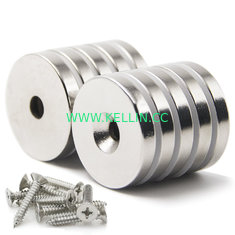 Kellin Neodymium Magnet Disc with Countersunk with Screws for Tools Collection