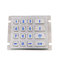Led lighted die cast keypad with matrix 4x4 brushed 16 metal keypad with full travel keys supplier
