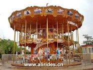 Double deck carousel 48 seats amusement rides for sale