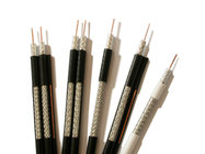 China RG59 ST Coaxial Cable 0.64mm BC Solid PE 95% CCA Braid PVC Jacket Black manufacturer