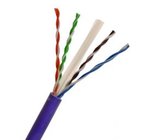 China 23 AWG UTP CAT6 Security Camera Cable with 4 Pairs Bare Copper CMR Rated PVC manufacturer