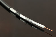 China FEP Insulation Plenum RG6 3GHZ Coaxial Cable Quad - Shield with CMP PVC Black manufacturer