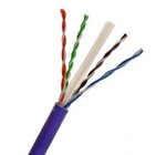 China LSZH UTP CAT6 Lan Security Camera Cable 23 AWG 4 Pairs Solid Bare Copper 250MHz manufacturer