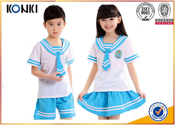 China Lapel Collar Custom School Uniform  Elementary School Students Clothes supplier