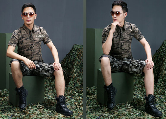 China Custom short Sleeves Military Dress Uniforms Army Camouflage Clothing supplier