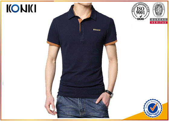 China Men'S Fashion Custom Polo Shirt / Embroidery Polo Shirt Contrast Color Neck supplier