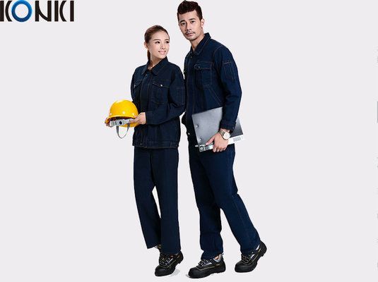 China Winter workwear uniform For industrial workers durable denim fabric  work suit supplier