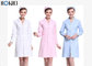Short Sleeve White / Pink Nurse Uniform Dress With Long Style Coat supplier