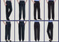 Polyester Cotton Womens / Mens Black Pants For Security Guard Clothing supplier