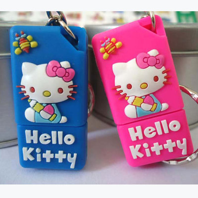 8GB Hello Kitty Cartoon USB Flash Drives, Cat Soft PVC USB Stick