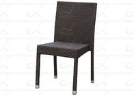 Outdoor Dining Chairs HDPE Resin Wicker Chair Features UV/Weather-Resistant