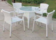 Patio Dining Tables Garden Outdoor Wicker Table for Patio & Garden Sets White