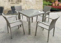 5-pieces Set Outdoor Dining Sets Resin Wicker Garden Furniture Stacking Chair