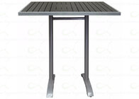 Black Aluminum Outdoor Bar Tables 24Inch 60CM Poly Lumber Outdoor High Top Table