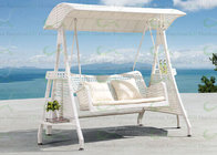 Outdoor Furniture Patio Swing Wicker Hanging Chairs Rattan Swinging Seats White