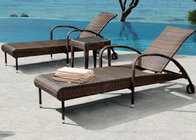 Outdoor Chaise Lounges Stacking Poolside Chaise Lounge Chairs with Wheels