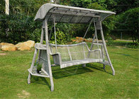 Luxury Rattan Swing All-weather Garden Furniture Hanging Rattan Chair in Grey