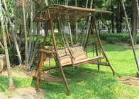 2-Seats Casual Garden Wicker Swing Outdoor Metal Furniture Swing Chair