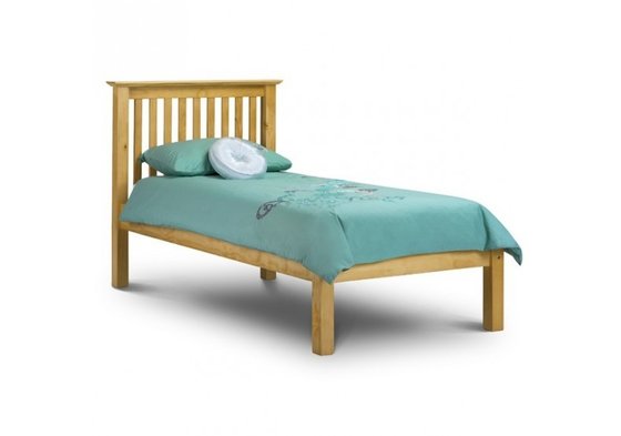 modern single bed pine wood