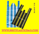 Changle LEDA HDPE color stripe t-shirt bag on block