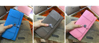 Hot sell high end quality brown women purse designer purse goatskin purse fashion purse brand flat purse LR-P01