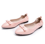 Factory direct made women shoes pale pink brand shoes pointy shoes kidskin foldable flat shoes designer shoes BS-08