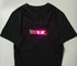 wholesale Programmable rolling message Couple LED Flashing T-Shirt Night Club Wear power supply by 2pcs CR2032 batteries supplier