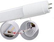 UL/CUL/CE/ROHS 60cm 2ft 9W aluminium-PC LED driver replaceable tube light 72pcs LED