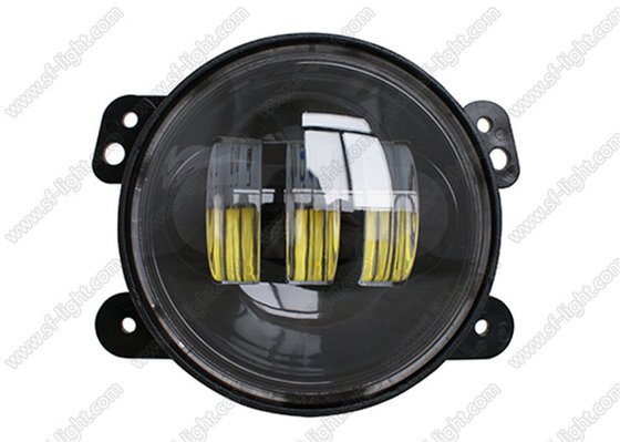 China Black Silver 30w LED headlight , 12 - 30 V 1800LM 4 Inch Round LED Headlight supplier