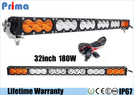 China Super Cool 32&quot; 180W Led Amber White  Light Bar Single Row 18 x 10W Cree Output supplier