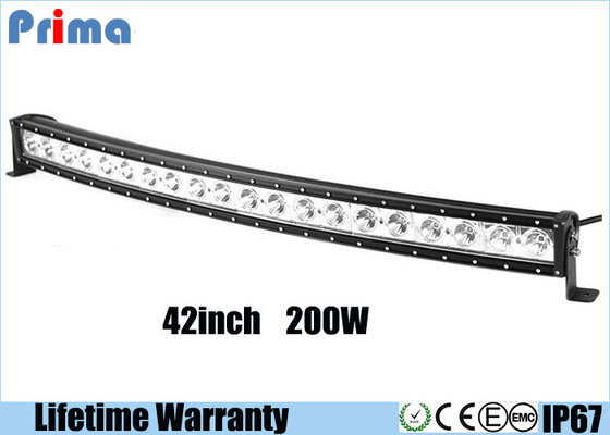 China Single Row 200W 42 Inch Cree Curved LED Light Bar For Jeep Off Road Vehicles supplier