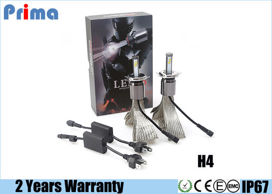 China 60W 7200LM Led Replacement Headlights , High Low H4 Led Car Headlamp Bulbs supplier