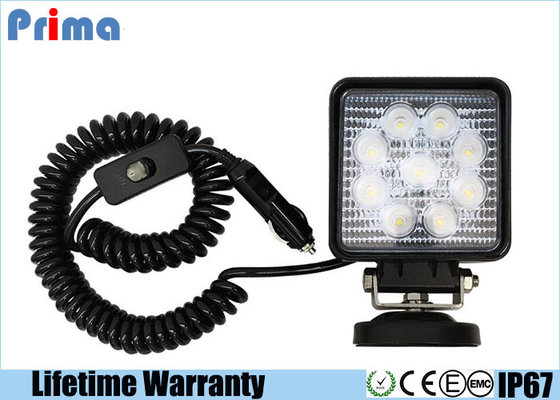 China Square Magnet Base LED Work Lights 27W Power IP67 Waterproof 6000K Cool White supplier