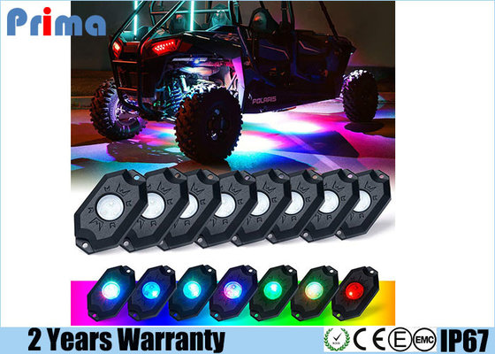 China RGB LED Rock Lights Multicolor Neon LED Light, Timing, Flashing, Music Mode for Underglow Off Road Truck SUV - 8 Pods supplier