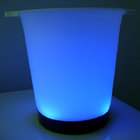 Blue lighting color Led transparent ice bucket with 9 LED/27LED