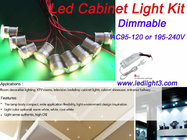 9PCS*3W Mini Led Cabinet Light +Driver Kit Dimmable Recessed Downlight home decorative lighting