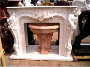 High Quality Carved Indoor Decorative White Marble Fireplace Beautiful cheap elegant natural indoor marble fireplace