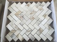 Calacatta Marble Mosaic,Natural Marble mosaic tiles Herribone marble mosaic desgin for wall