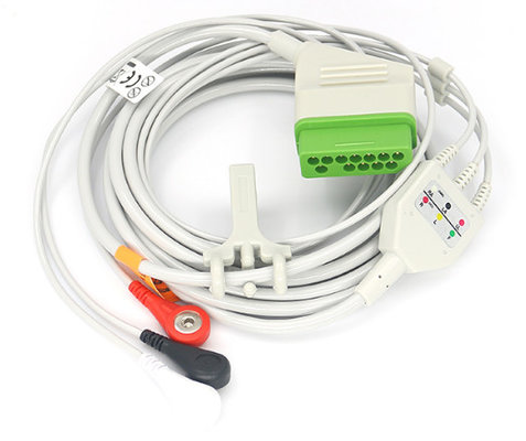 China 3 lead 12pin AHA ECG Cable for Nihon Kohden BSM-2301 Patient Monitor supplier