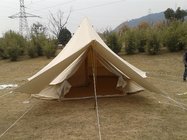 5M outdoor camping canvas bell tent with awning canopy tent