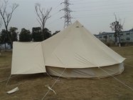 5M outdoor camping canvas bell tent with awning canopy tent