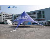 12m single peak star tent with customized printing no side wall
