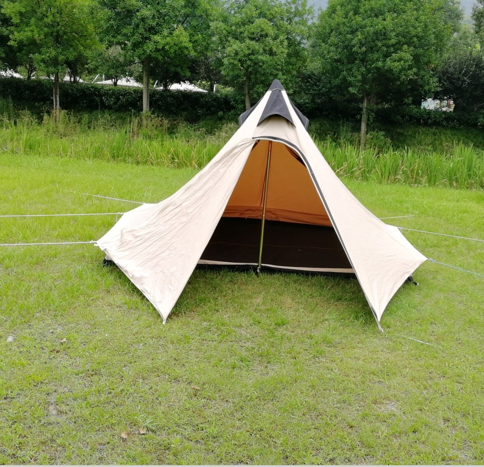 New type cotton canvas bell tent 4 people outdoor glamping camping family safari tent party tent tipi tent wedding tent