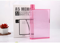 A5 notebook Water bottle ,A5 size Memo Plastic Sport water bottle,A5 flat water bottle