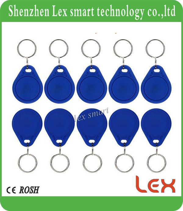 F08 Key Fob Frequency 13.56MHz Classic Key Fobs ABS RFID Unique Key Fobs for Access Control