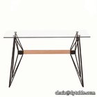 Glass Top Metal Leg Cheap Modern Dining Room Set/Tempered Glass stainless steel bench table set