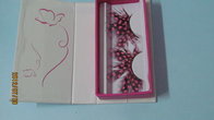 pvc window eyelash pack box  mink eyelash gift box with foil stamping logo custom false eyelash box