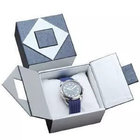 custom middle opened door book shape watch box  luxury rigid hinged packaging watch gift box