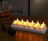 6pcs /sets ,12pcs/set Rechargeable Candle, Flamless candle with base,Yellow,Warm White,ABS Plastic