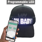 Led sport cap with programmable screen LED displays